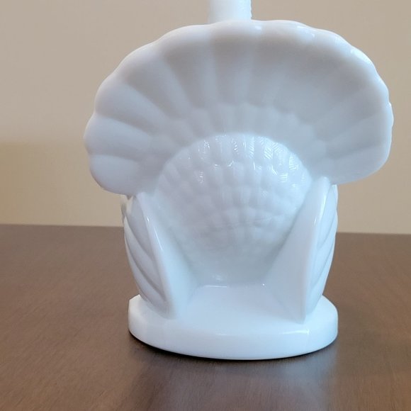 Vintage Martha Stewart by LE Smith Milk Glass Turkey Covered Candy Dish 1989 - Picture 2 of 12